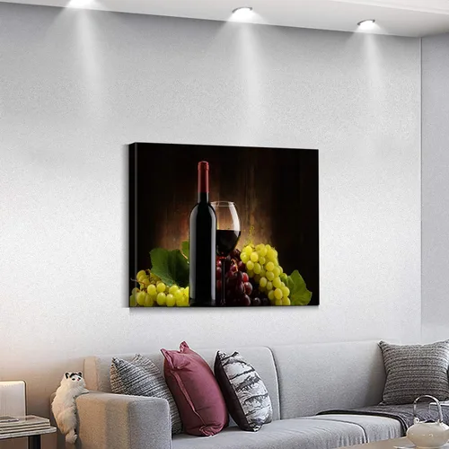 Vista 2 de Denozer - Lienzo decorativo para cocina, diseño de vino tinto (16.0 x 12.0 in)