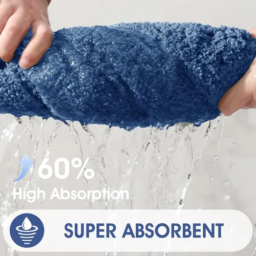 Vista 4 de IM HOME Tapetes de baño, felpa ultra suave, de microfibra esponjosa, absorbente, parte trasera antideslizante, lavable a máquina, tapetes para suelo