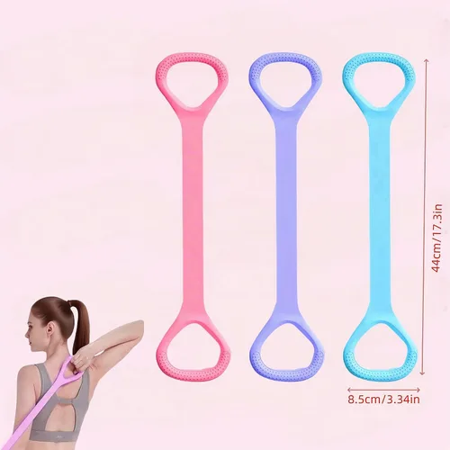 Vista 2 de 3 bandas de resistencia de figura 8, banda elástica para fitness