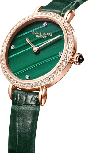 Vista 2 de Lola Rose - Reloj inspirado en piedras preciosas con correa de piel auténtica para mujer
