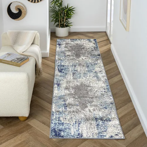 Vista 14 de LUXE WEAVERS Alfombra Artística de Área, Azul Oscuro-Azul Claro 2x3 Artistic, Cozy, Medium Pile