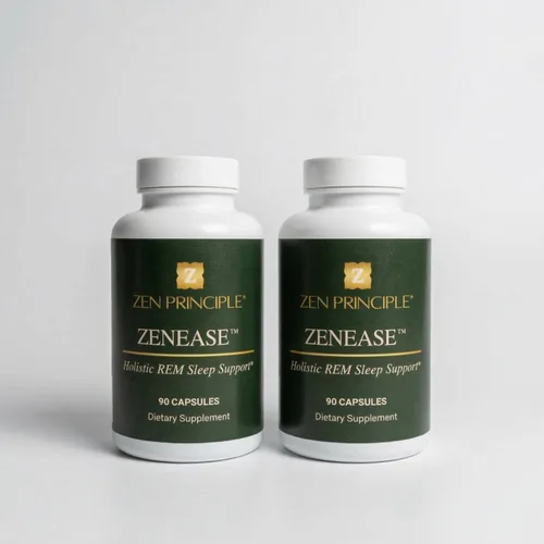 Vista 14 de Zen Principle Zenease - Soporte para dormir con glicinato de magnesio, Ashwagandha KSM-66, azafrán, L-teanina y GABA, sin melatonina, alivio natural
