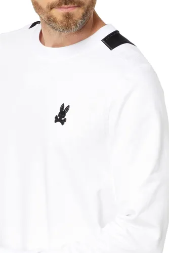 Vista 3 de Psycho Bunny Wilkes Sudadera blanca SM US Hombre 4 Blanco