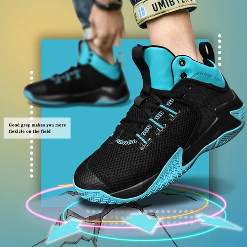 Vista 5 de CJSPORX - Tenis de baloncesto para hombre, transpirables, antideslizantes, para correr