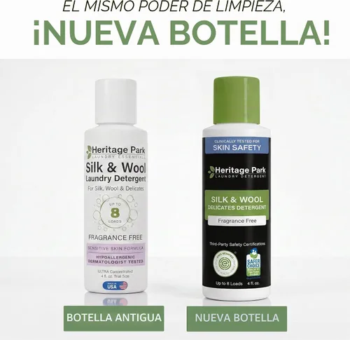 Vista 9 de Heritage Park - Detergente para ropa de seda y lana, sin fragancia, hipoalergénico, pH neutro, probado por dermatólogos, sensible a la piel, sin