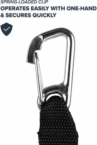 Vista 4 de Rogue Endeavor® Bobina rápida para buceo y pesca, clips de acero inoxidable de 3.25 pulgadas, hebilla de liberación rápida, cordón de núcleo