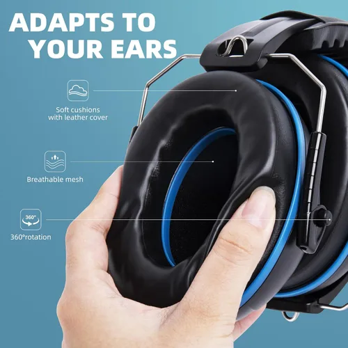 Vista 4 de Orejeras con cancelación de ruido para protección auditiva al disparar, auriculares con reducción de ruido SNR 35dB para niños adultos con autismo