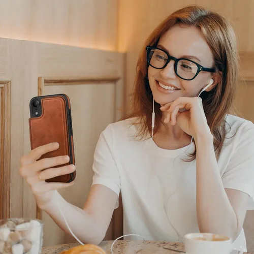 Vista 8 de DJDUCK Funda diseñada para iPhone XR con tarjetero y cierre magnético, protección de piel con bloqueo RFID, a prueba de golpes, para mujeres