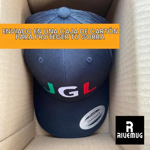 Vista 6 de JGL Gorra de camionero de Bill Plana Bordado Blanco El Chapo Guzman Cap Chapito 701 High Crown Ajustable Snapback Gorra JGL Negro