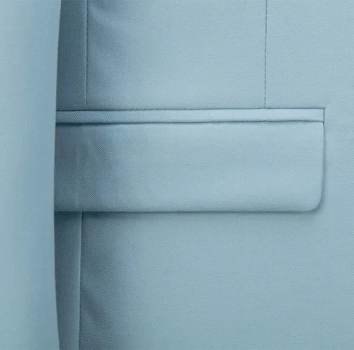 Vista 4 de MOGU Traje ajustado de 2 piezas para hombre, para baile de graduación, negocios, boda, baile (chaqueta de traje + pantalones)