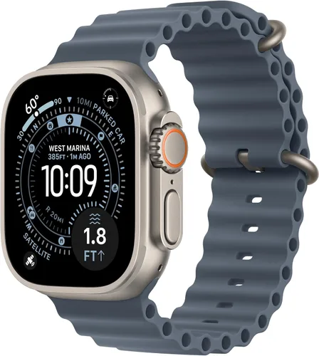 Vista 15 de Apple Watch Ultra 3 [GPS + Cellular 49mm] Reloj inteligente para correr y multideporte con funda de titanio resistente con bucle milanés de titanio