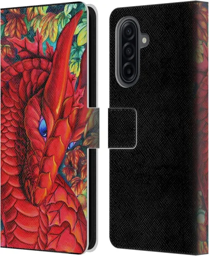 Vista 172 de Head Case Designs Officially Licensed Carla Morrow Galactic Entrancement Dragons Leather Wallet Case Compatible with Samsung Galaxy A07 4G