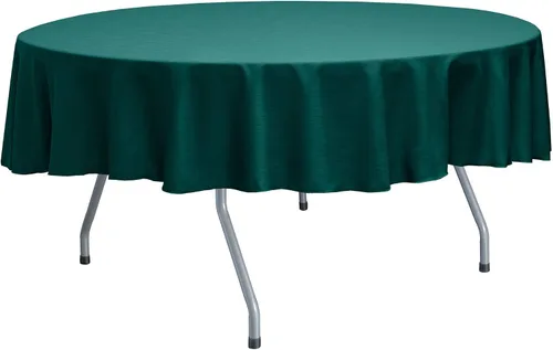 Vista 25 de Ultimate Textile Mantel redondo reversible Shantung Satin Majestic de 84 pulgadas, color rosa hielo