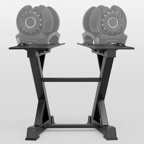 Vista 6 de Estante Ajustable para Mancuernas Estante de Pesas Resistente, Soporte de Almacenamiento de Mancuernas para Gimnasio en Casa con Base