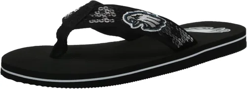 Vista 24 de FOCO Womens NFL Team Logo Sequin Strap Sandals Flip Flops