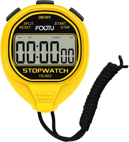 Vista 8 de Cronómetro deportivo digital simple, sin campanas, sin reloj, sin alarma, funcionamiento básico simple, silencioso, encendido/apagado, cronómetro