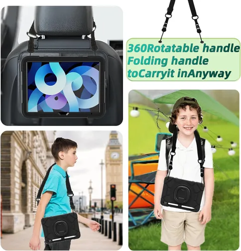 Vista 5 de Funda para iPad (A16) de 11ª generación de 11 pulgadas (2025), iPad de 10.9 pulgadas (2022), con [protector de pantalla de vidrio templado]