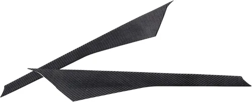 Vista 6 de Cubierta para parabrisas delantero compatible con Corvette C7 Stingray 2014-2019 de fibra de carbono suave, 2 piezas, accesorios de moldura