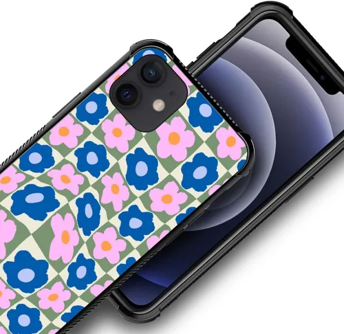 Vista 2 de Funda protectora de poliuretano termoplástico resistente a los arañazos y a los golpes, compatible con iPhone 11 de 6.1 pulgadas, diseño de flores