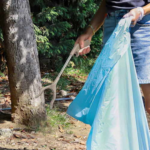 Vista 9 de Amosfun Herramienta de recogida de garras de basura ligera, herramienta colectora con mango antideslizante de 15.8 pulgadas de largo