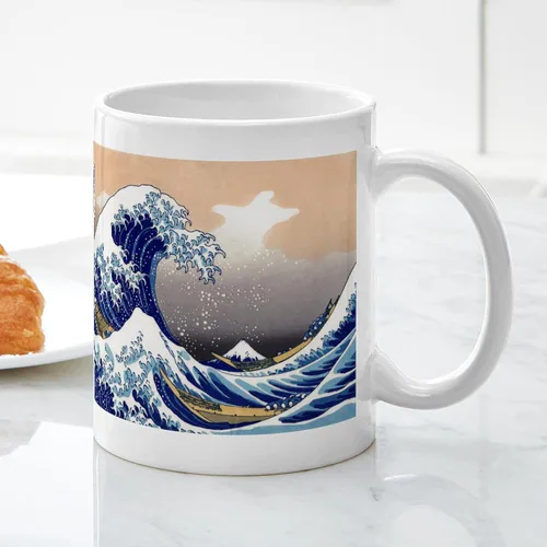 Vista 3 de CafePress The Great Wave Off Kanagawa - Taza de café de cerámica, taza de té de 11 onzas