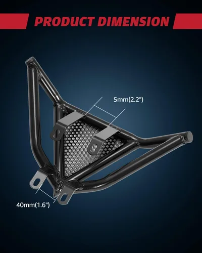 Vista 6 de A & UTV PRO Protector de parachoques delantero y barra de agarre ancha trasera compatible con accesorios Yamaha Raptor 700/700R 2006-2022