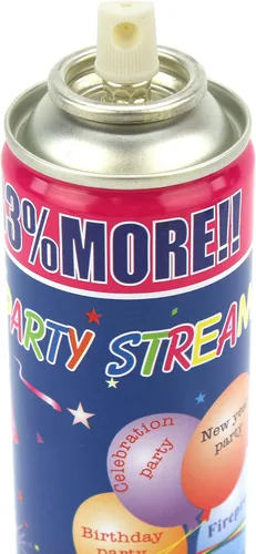 Vista 6 de Party Streamer - Cuerda en aerosol en una lata para niños, suministros de fiesta para niños, perfecto para fiestas/eventos, 2 cajas de 24 latas