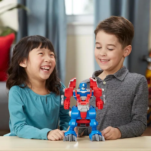 Vista 8 de Transformers Rescue Bots Knight Watch Optimus Prime, Playskool Heroes figura de acción de juguete (exclusivo de Amazon)