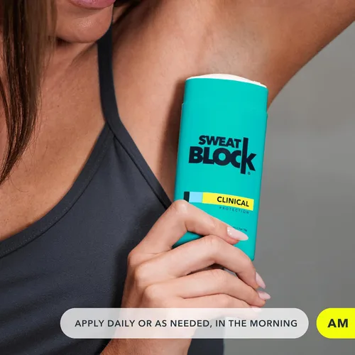 Vista 6 de SweatBlock Sistema Antitranspirante y Desodorante de Fuerza Clínica Máxima para Hombres y Mujeres Ayuda para Hiperhidrosis por Sudoración Excesiva