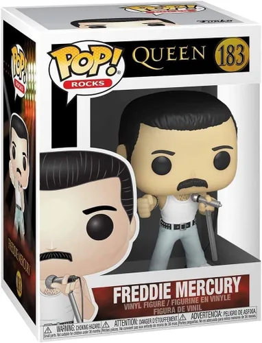 Vista 3 de Funko Pop Pop! Rocks: Queen - Freddie Mercury Radio Gaga 1985, multicolor, 3.75 pulgadas