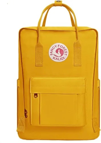 Vista 17 de KALIDI Mochila casual para laptop de 15 pulgadas, mochila clásica para campamento, viajes, exteriores, cuadrada, mochila para universidad, Verde