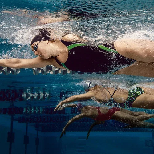 Vista 5 de Speedo Traje de baño de espalda pulse con empalme cónico para niña grande