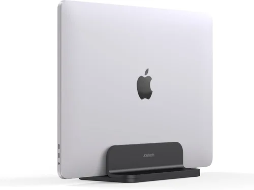 Vista 6 de Organizador vertical de aluminio para laptop, soporte de escritorio resistente compatible con la nueva Retina Apple MacBook Pro/Air, Mac mini y iPad