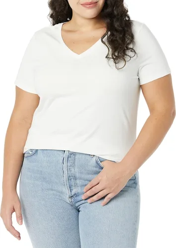 Vista 5 de Tienda Essentials Camiseta de manga corta con cuello en V para mujer, multipacks