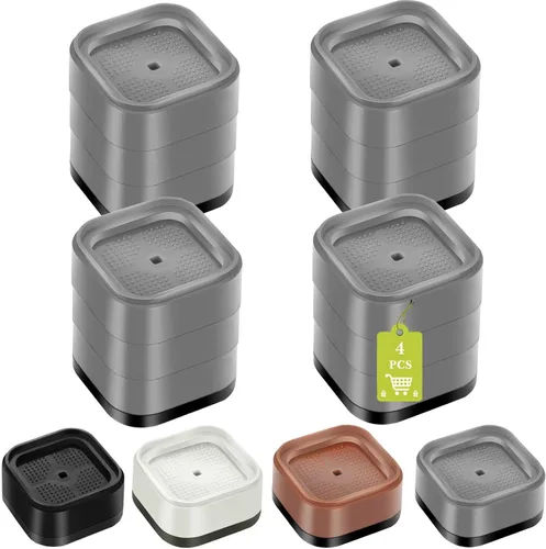 Vista 51 de Paquete de 12 elevadores de muebles de 1, 2 o 3 pulgadas, elevadores de cama ajustables resistentes para mesa, escritorio, sofá, silla, gabinete
