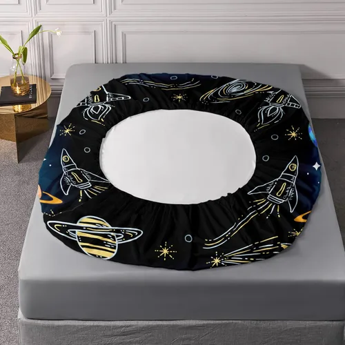 Vista 5 de HOSIMA - Juego de ropa de cama con diseño de ajolote para decoración de dormitorio infantil, patrón de dibujos animados espaciales Kawaii, animales