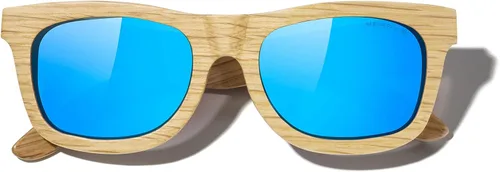 Vista 6 de MERRY'S Gafas de sol polarizadas de madera para hombre 100% UV vintage Eyewear S5140