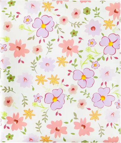 Vista 11 de Viviland Juego de sábanas tamaño matrimonial con estampado botánico de mariposas y flores rosadas y moradas, 4 piezas, sábanas de microfibra suave