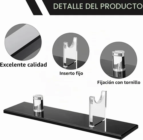Vista 3 de noonebutyou Soporte de exhibición de cuchillos, soporte acrílico para decoración del hogar (base negra)