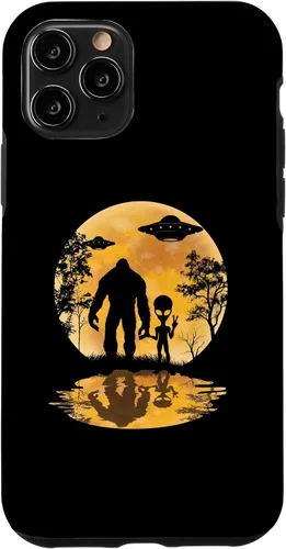Vista 27 de Funda para iPhone 16 Alien Bigfoot Moon Sasquatch UFO Extraterrestre Hombres Mujeres