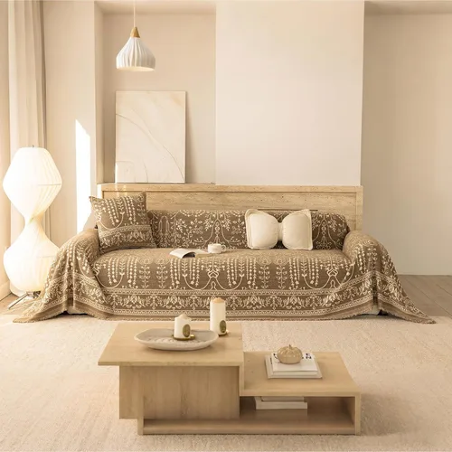 Vista 36 de VClife Funda para silla con acento azteca bohemio de 59 x 71 pulgadas, funda reversible y lavable de felpilla para sillón, color marrón castaño