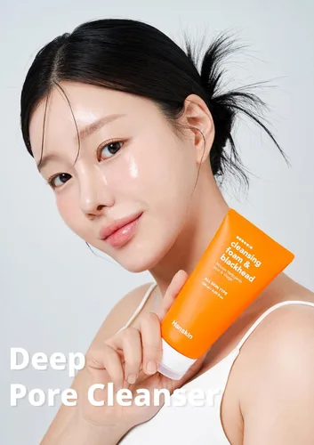 Vista 2 de Hanskin Limpiador facial de espuma limpiadora de poros, lavado facial suave y removedor de maquillaje, limpieza profunda de poros para piel