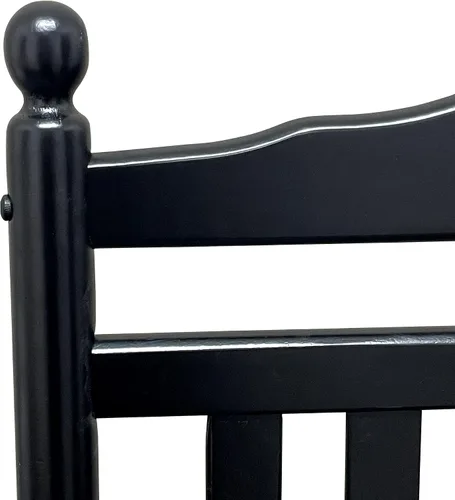 Vista 8 de Mecedora de porche para patio con respaldo alto para uso en interiores y exteriores, mecedora de madera con reposabrazos para adultos, sillas