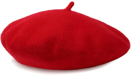 Vista 60 de Boina de lana francesa para mujer, gorra de invierno clásica de color sólido