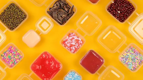 Vista 7 de Recipientes de plástico de 3.4 fl oz con tapas (paquete de 200), recipientes de condimentos con tapas, tazas de porciones, tazas de salsa de soufflé