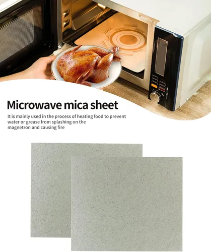 Vista 3 de 2 fundas de guía de ondas, hoja de mica universal para horno de microondas, corte libre según el tamaño requerido, 5.906 x 4.724 in