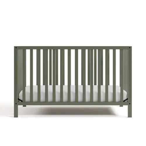 Vista 10 de Storkcraft Morningside - Cuna convertible 5 en 1, color verde oliva