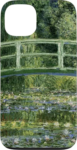 Vista 7 de Monets - Carcasa para iPhone 17 con diseño de lirios de agua y puente japonés