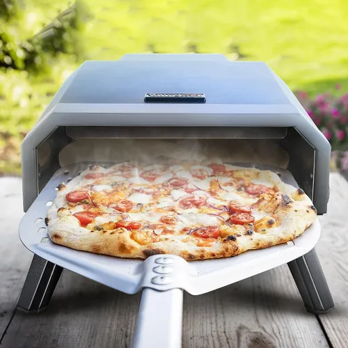 Vista 9 de Horno de pizza para exteriores con piedra de pizza de 13 pulgadas, 13,000 BTU, máquina portátil de pizza de gas propano con patas plegables