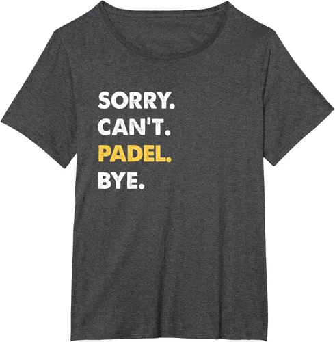 Vista 27 de Sorry Can't Padel Bye Funny Camiseta de Padel, Negro
